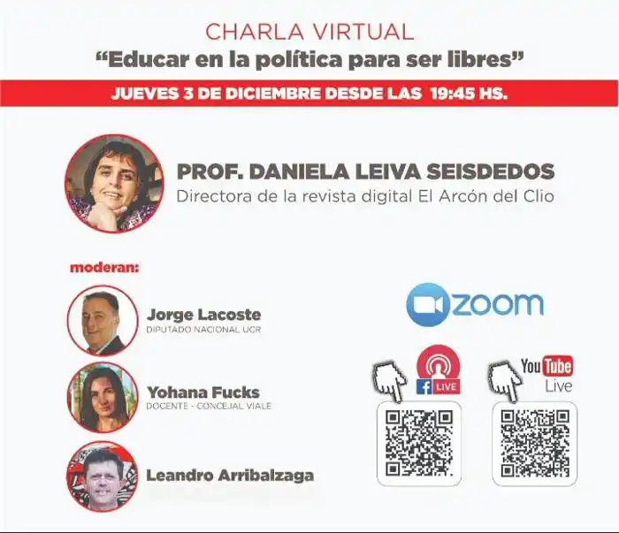 Charla desde el radicalismo: �SEducar en la política para ser libres⬝