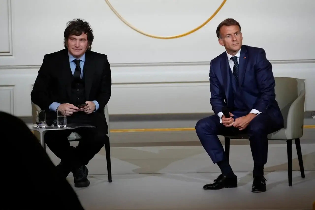 Milei y Macron, en Francia