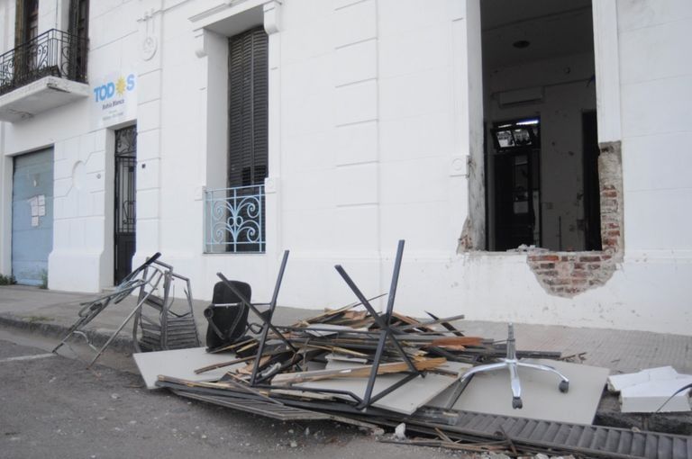 Así quedó el local de La Cámpora en 2021