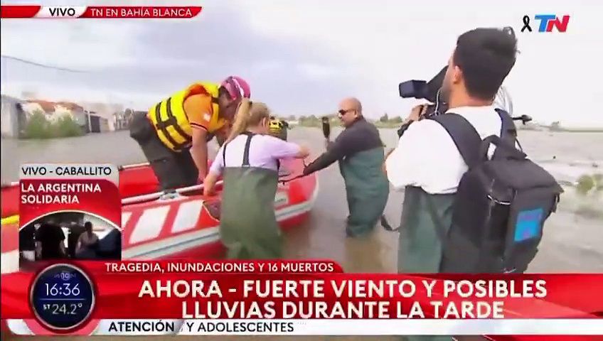 Duras críticas contra la cobertura que hizo la movilera de TN Paula Bernini en Bahía Blanca
