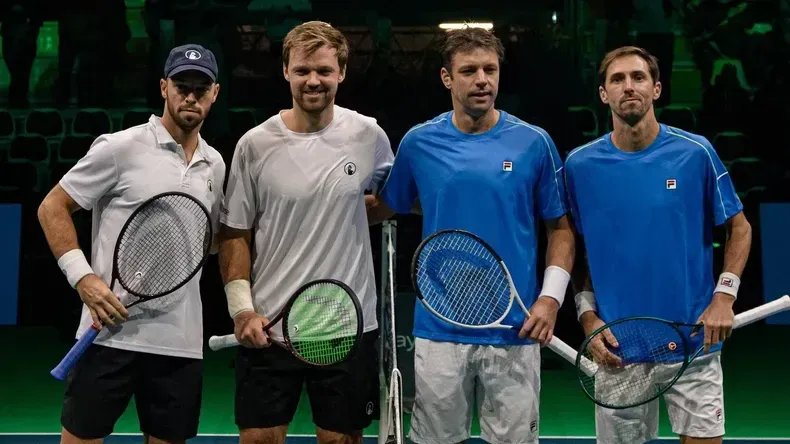 La dupla argentina no pudo con sus pares alemanes.  Foto: Prensa Copa Davis