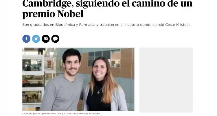 Una sampedrina becada en el Medical Center Research