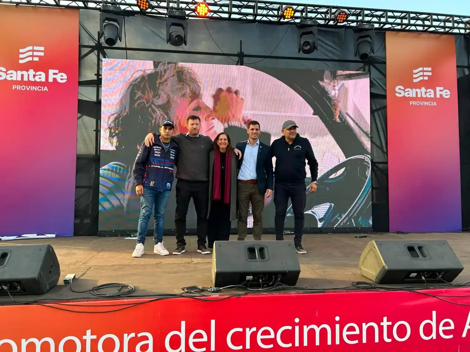 Con la presencia de su Pte. Francisco Paravano y otras autoridades, la Crema presentó oficialmente la vuelta del TC a Rafaela en AGROACTIVA. Foto:AR