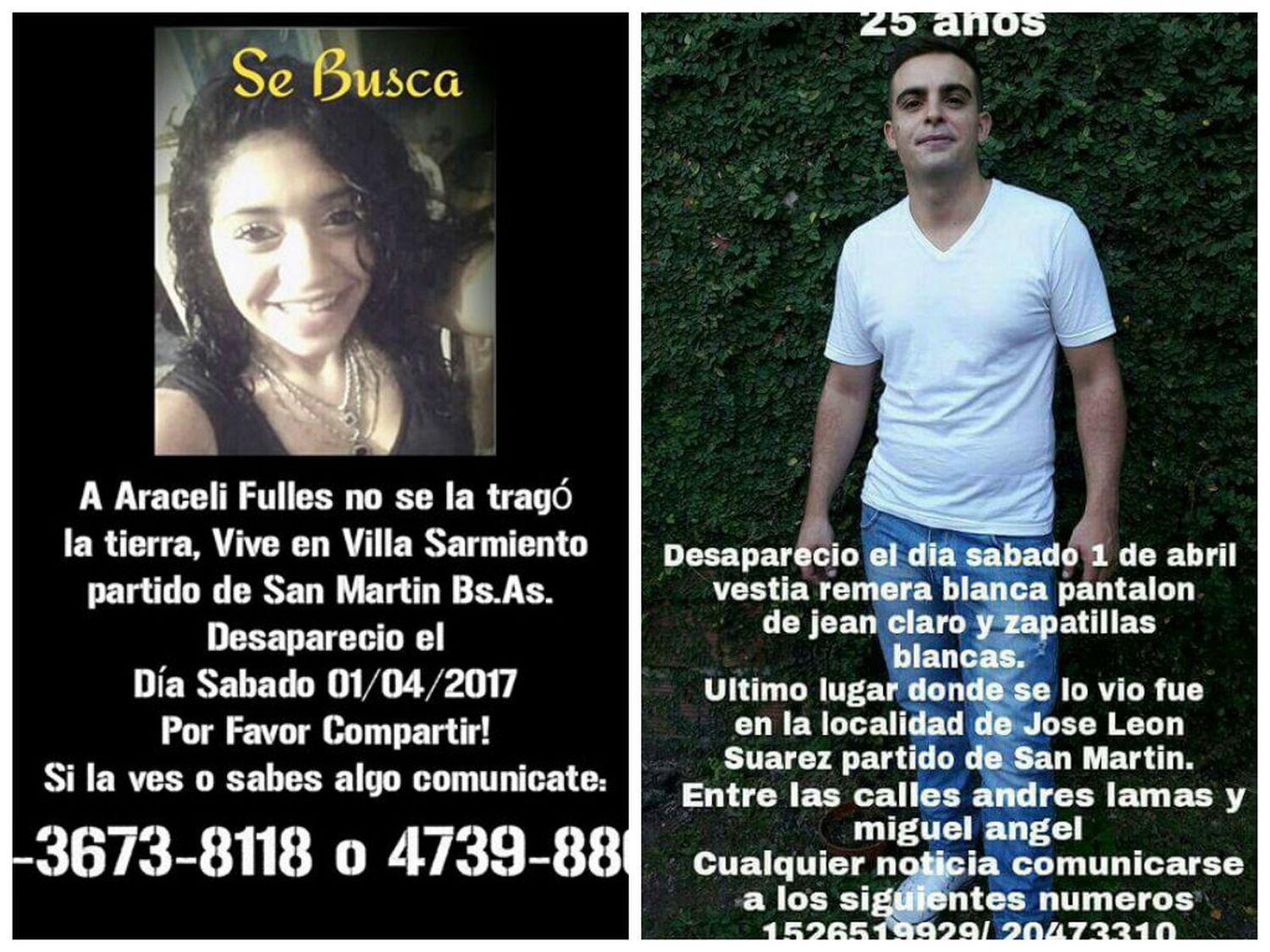 Marchan por los dos jóvenes desaparecidos en San Martín