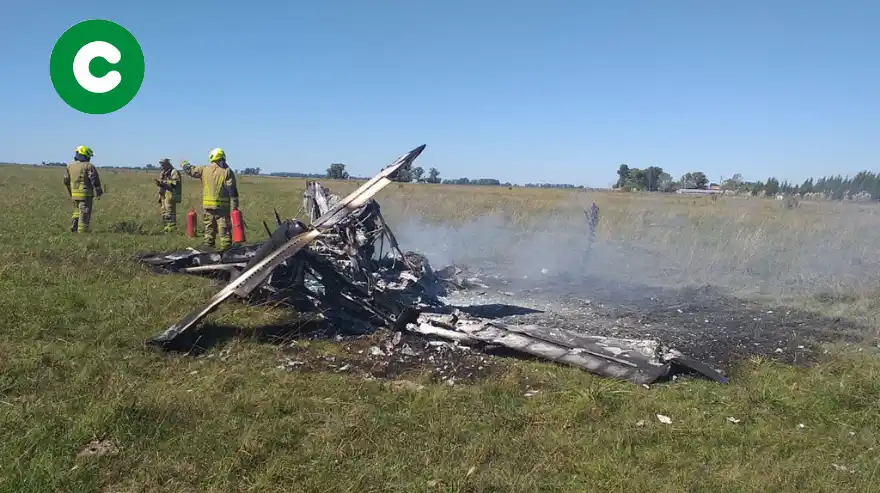 Tragedia en el Aeroclub de Cañuelas: Un alumno y su profesor murieron calcinados tras caer aeronave