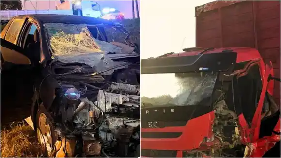 Accidente en Cañuelas: mientras los bomberos rescataban a un herido grave, saquearon mercadería de un camión en Ruta 205