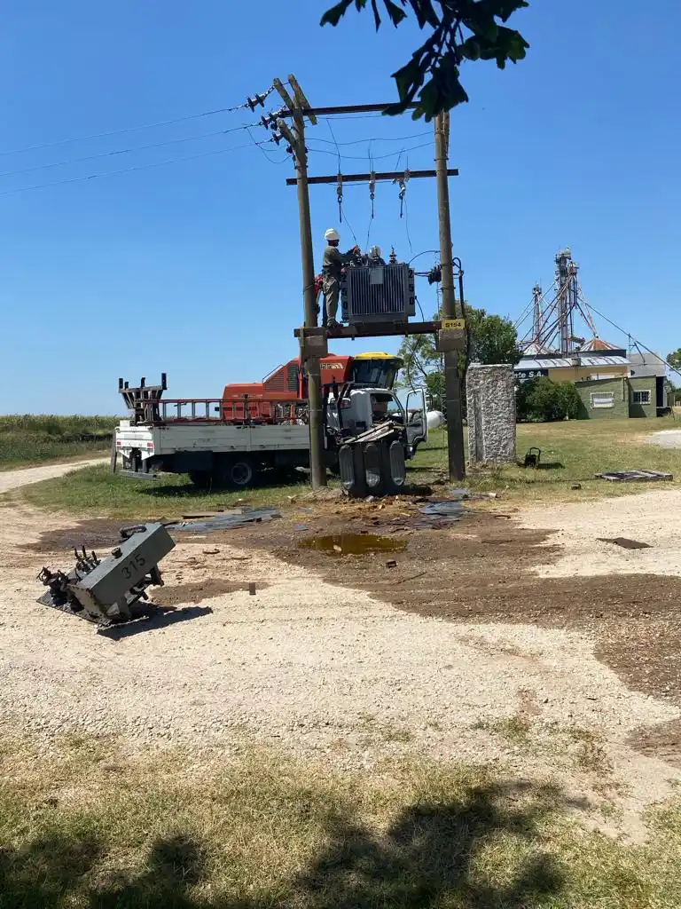 Edea denuncia el robo de cobre de transformadores ubicados en ruta 2
