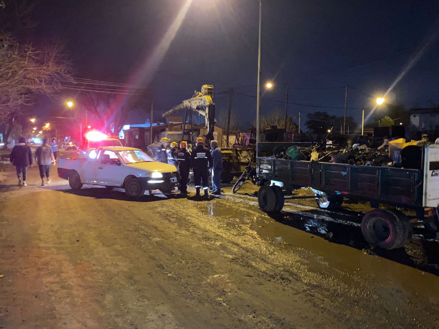 El accidente fue en barrio Alejandro Gutiérrez. Crédito: Bomberos de Venado Tuerto.