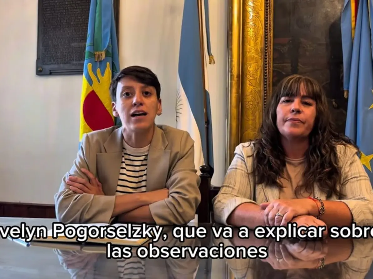 Lucía Gómez (intendente) y la secretaria de Hacienda, Evelyn Pogorselzky