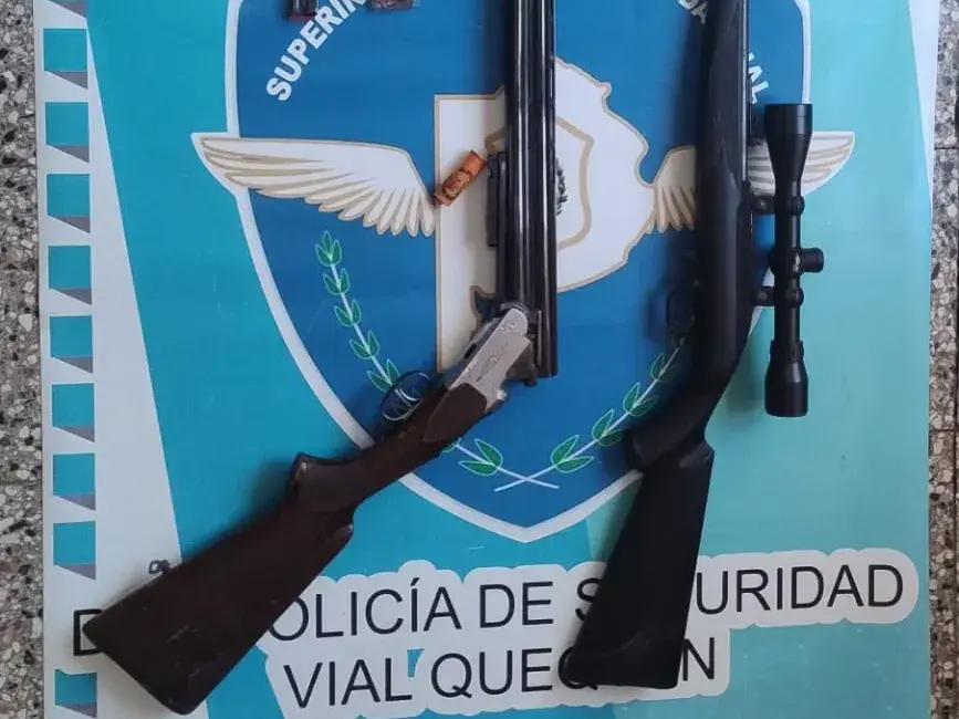 Secuestran dos armas de fuego y detienen a un hombre en un control vial sobre la Ruta 86