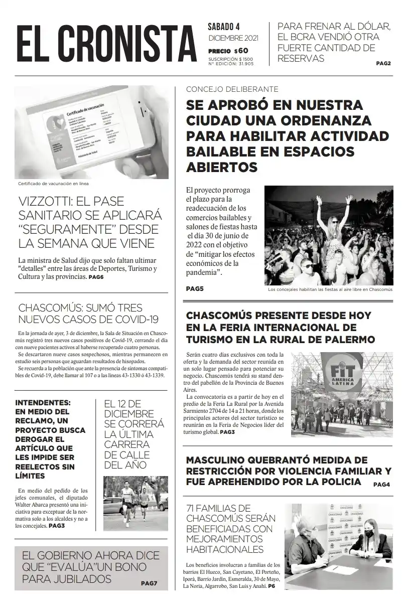 Tapa 4 diciembre 2021
