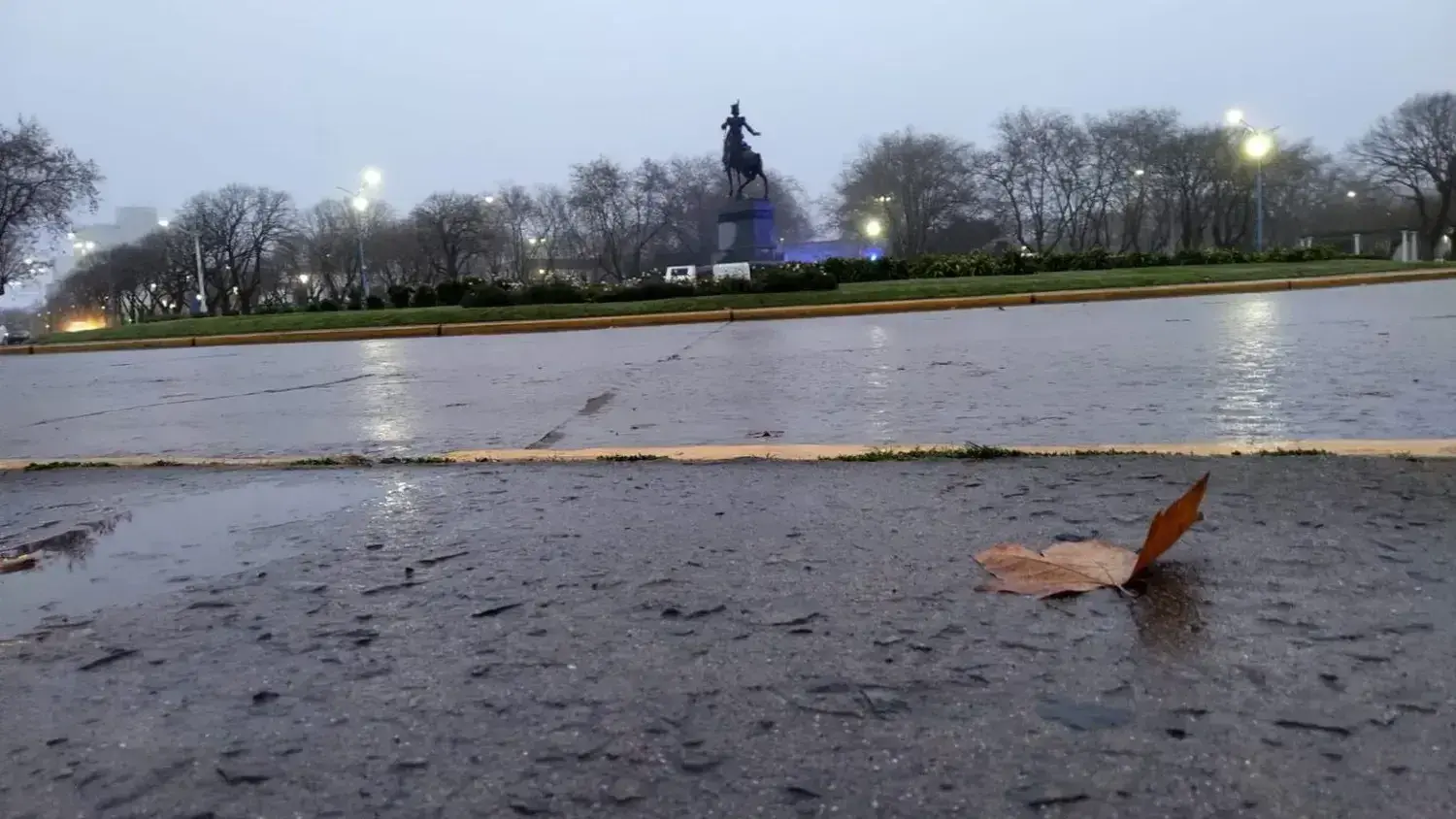 Jornada gris. Así se presentó ayer