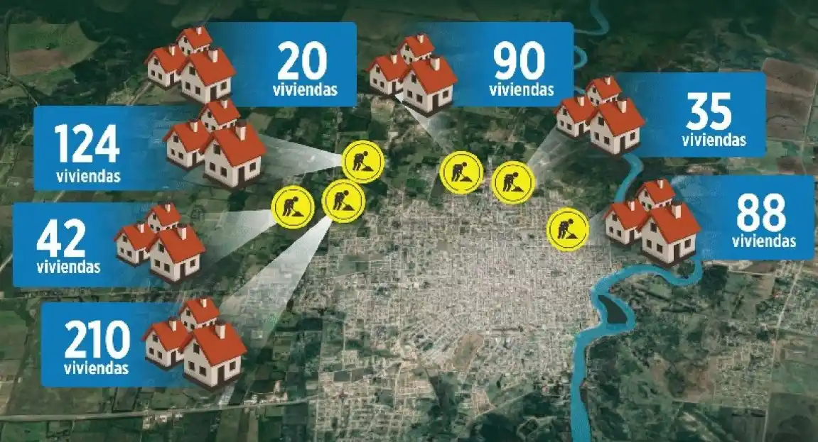 Avanzan en desarrollos urbanísticos en los barrios: se construyen más de 600 viviendas