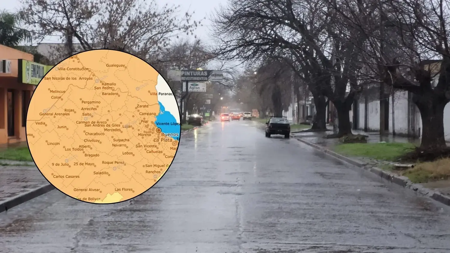 La alerta naranja abarca gran parte del país. Para San Pedro se esperan tormentas fuertes, lluvias copiosas en cortos plazos y ráfagas intensas para este jueves 6.