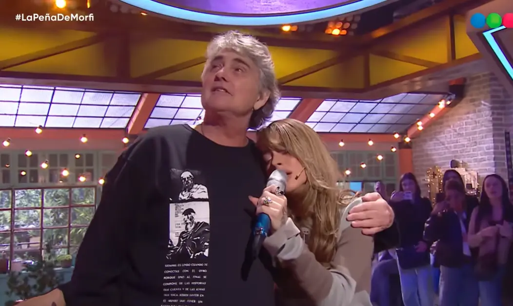 Tini y su papá en la Peña de Morfi