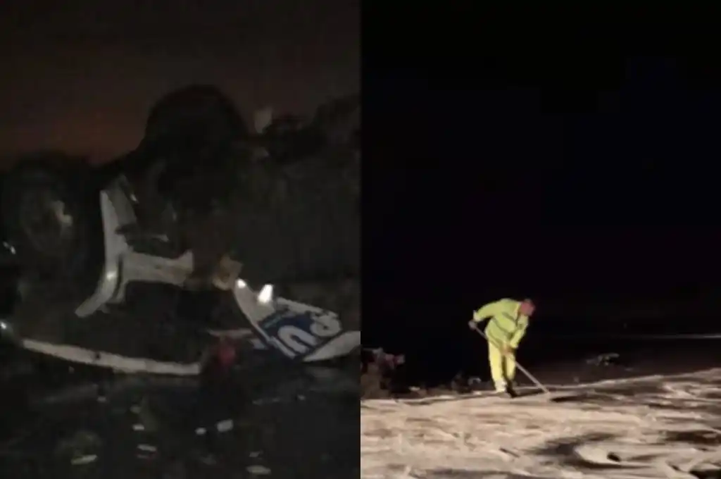 Volcó un camión cargado con vinos  en la Autopista Santa Fe– Rosario