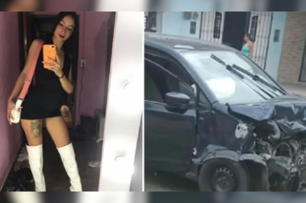 Se puede ver claramente que la víctima intentó bajarse del auto en movimiento.