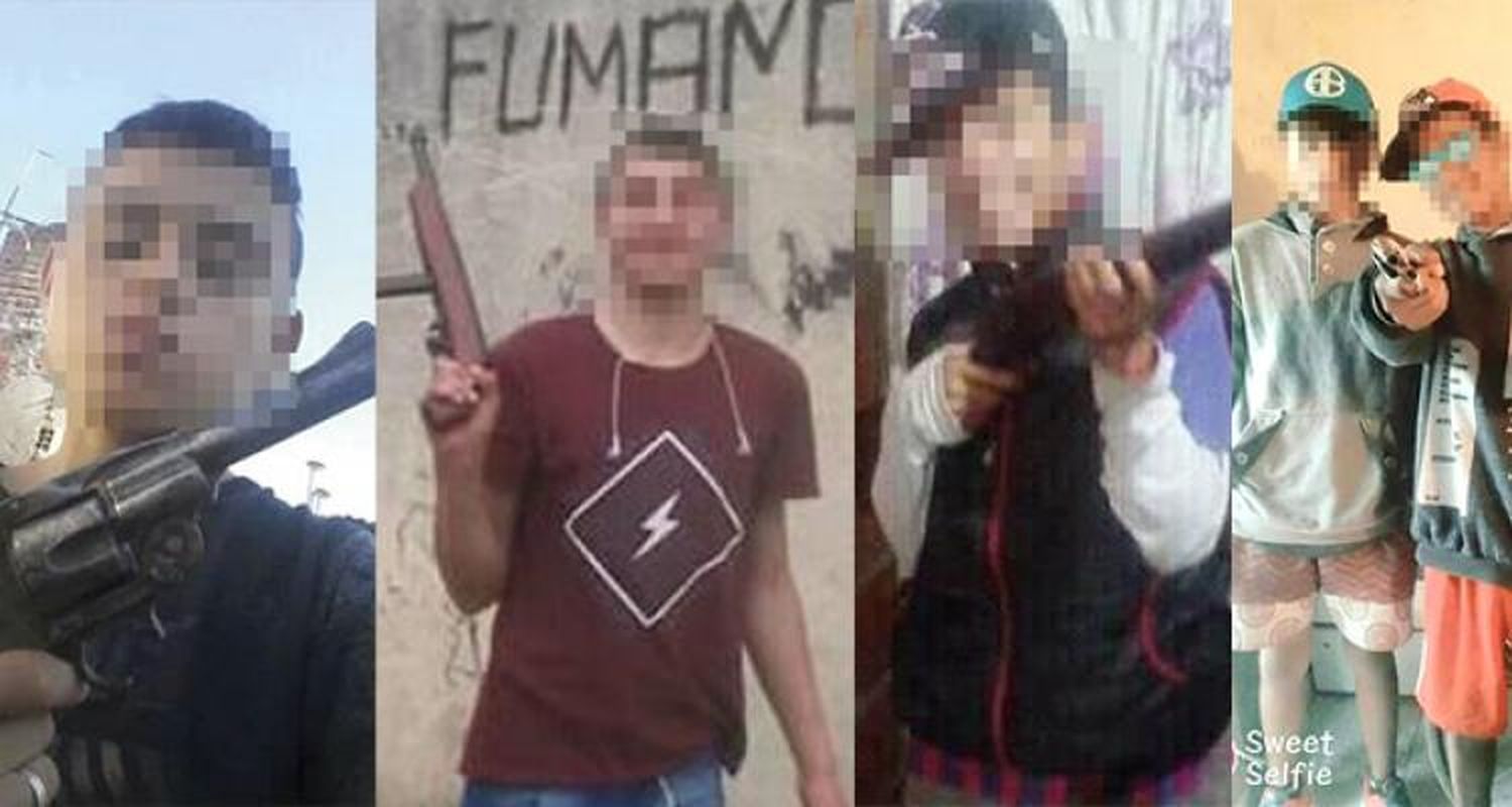 Hay más casos de chicos que exhiben armas en Facebook