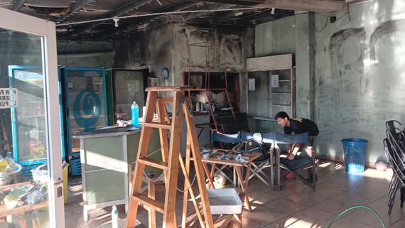 Un importante incendio ocurrió en la Cantina del Club Talleres