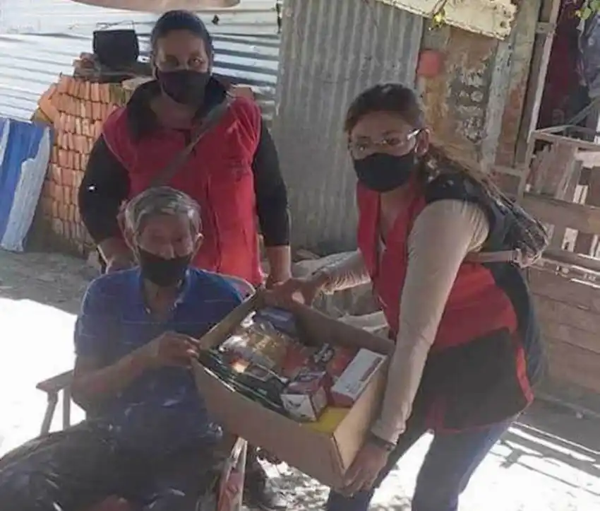 El Frente Popular Darío Santillán entregó alimentos