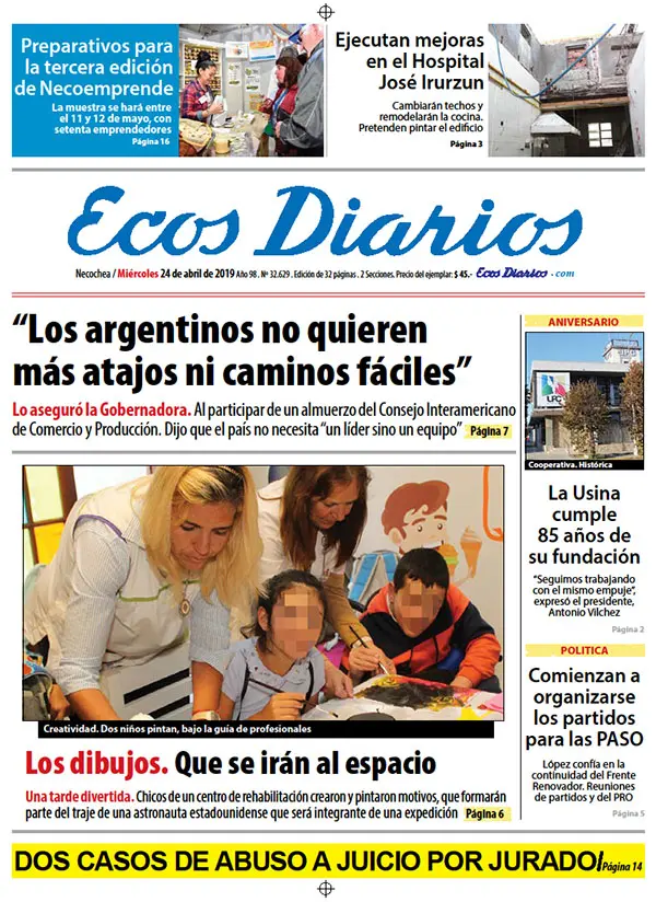 Tapa del 24 de abril de 2019