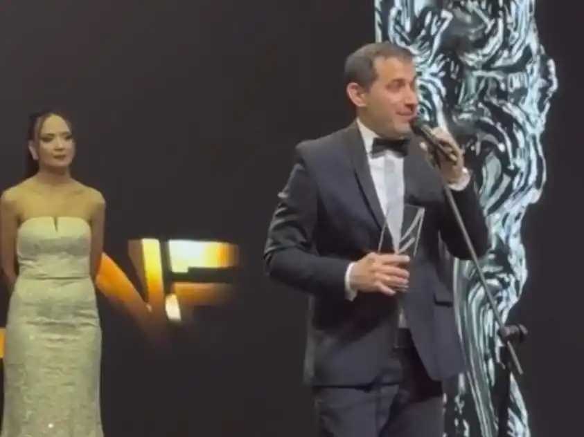 El cantante durante la ceremonia realizada el pasado 4 de octubre.