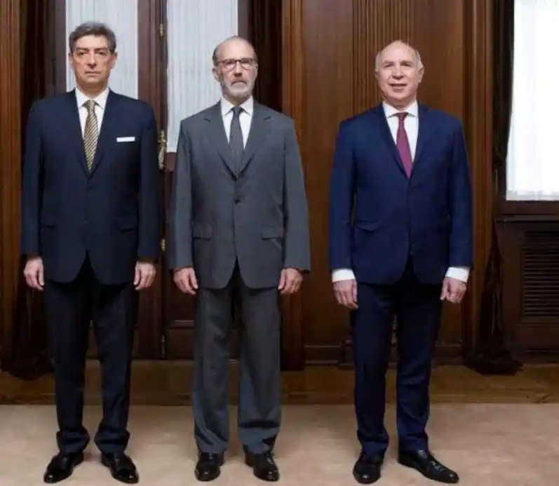 Horacio Rosatti, Carlos Rosenkrantz y Ricardo Lorenzetti, los tres miembros de la Corte Suprema de Justicia de la Nación