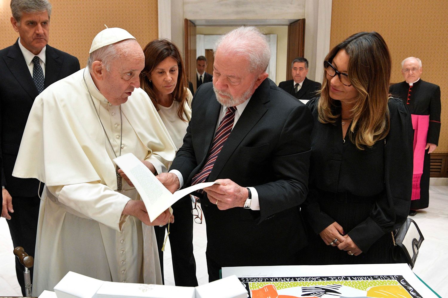 Francisco recibió al mandatario brasileño.