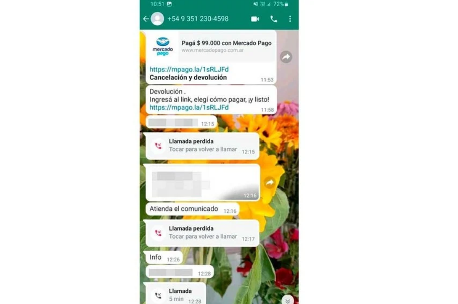 Estafa MercadoPago Whatsapp