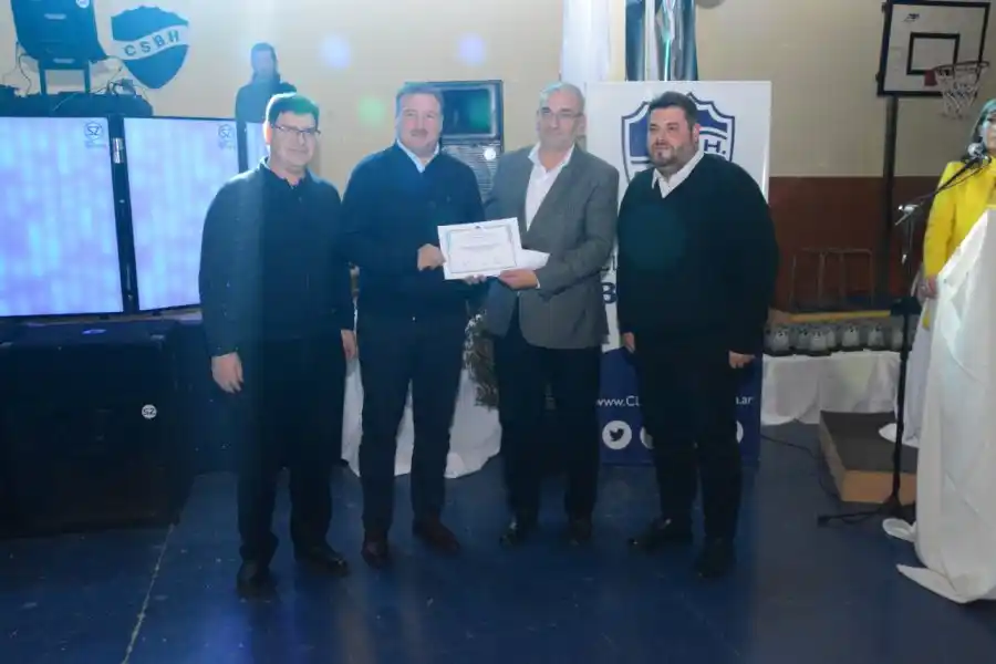 Calvo participó de los festejos del Club Ben Hur en su 82° Aniversario