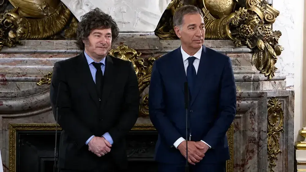 Diego Santilli junto al Presidente Javier Milei.