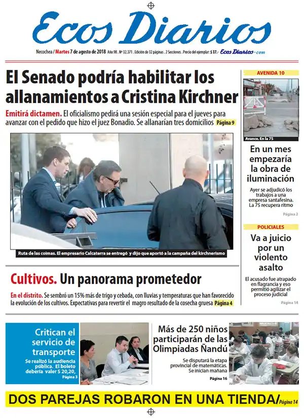 Tapa del 7 de agosto de 2018