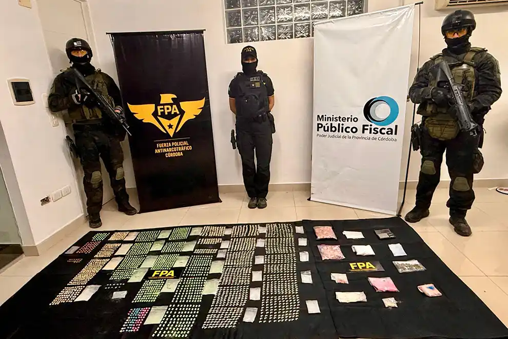 La FPA concretó el mayor secuestro de drogas sintéticas en Córdoba