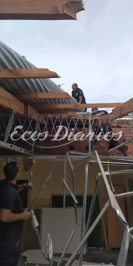El fuerte temporal causó destrozos