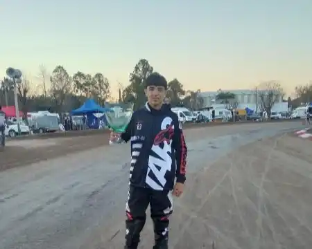 El sanfrancisqueño fue tercero en 110cc Menores.