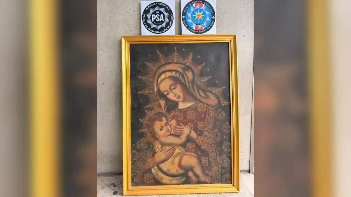 La PSA interceptó una pintura histórica en un aeropuerto y quedó bajo resguardo judicial