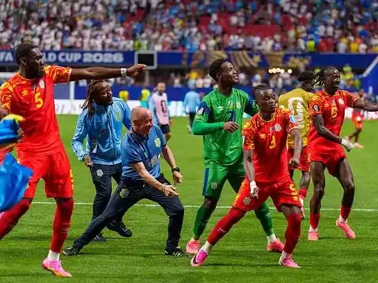 El festejo final de los africanos.