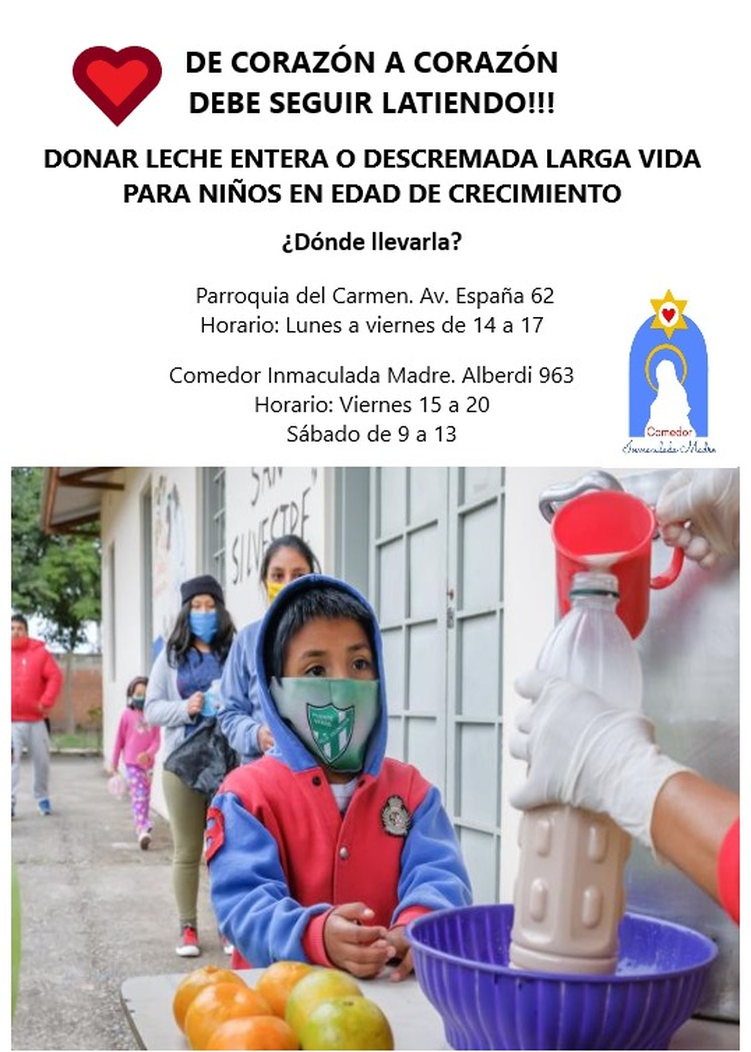 Sigue en pie la campaña De Corazón a Corazón