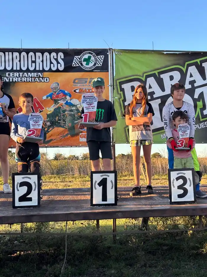 Valentino Bogue se subió al podio en la primera fecha del Endurocross Entrerriano