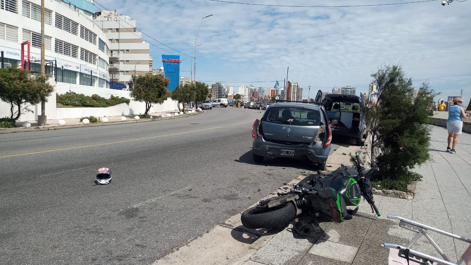 Por el hecho, quedó imputado el conductor de la moto que circulaba sin papeles ni patente.