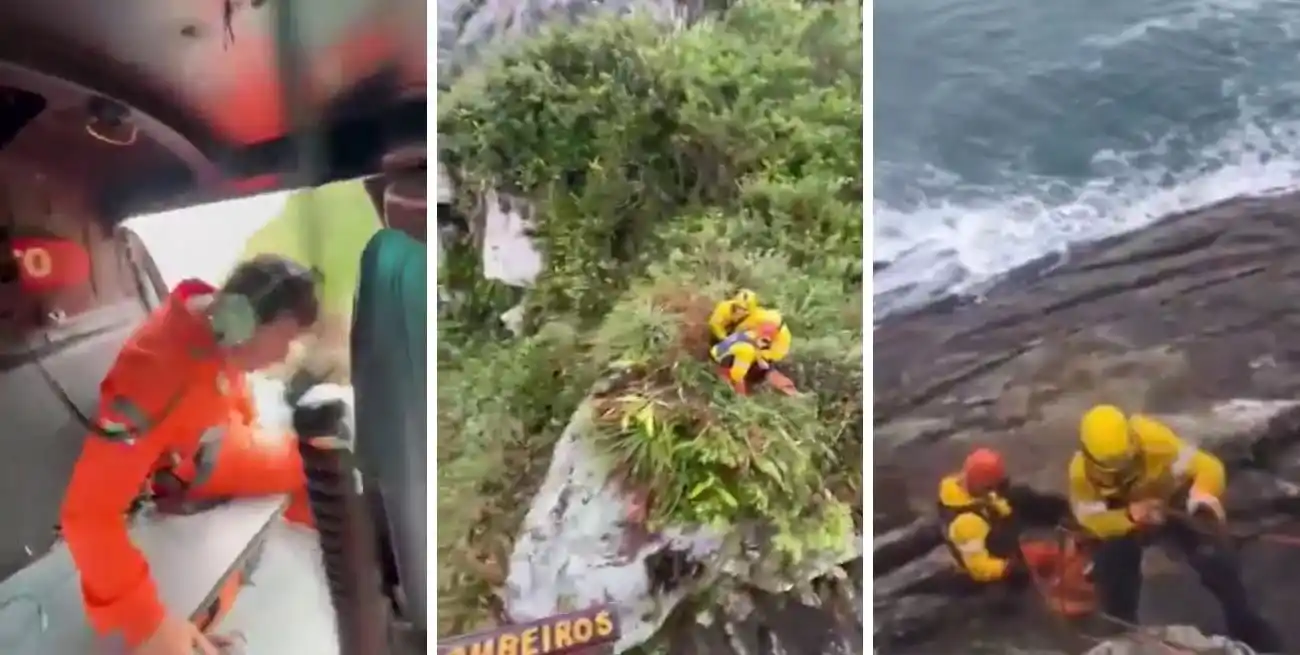 El cuerpo se hallaba en una zona peligrosa y el rescate se realizó en helicóptero.