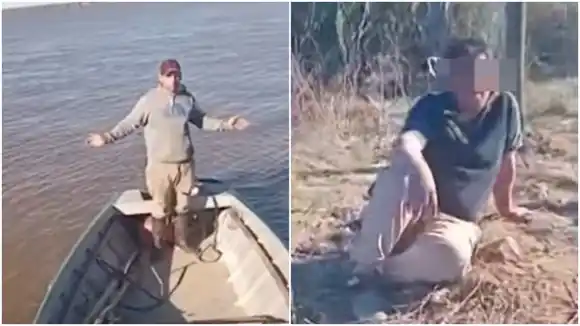 El impactante video de unos isleños en Ramallo que atraparon a ladrones y les reclamaron cara a cara por los robos