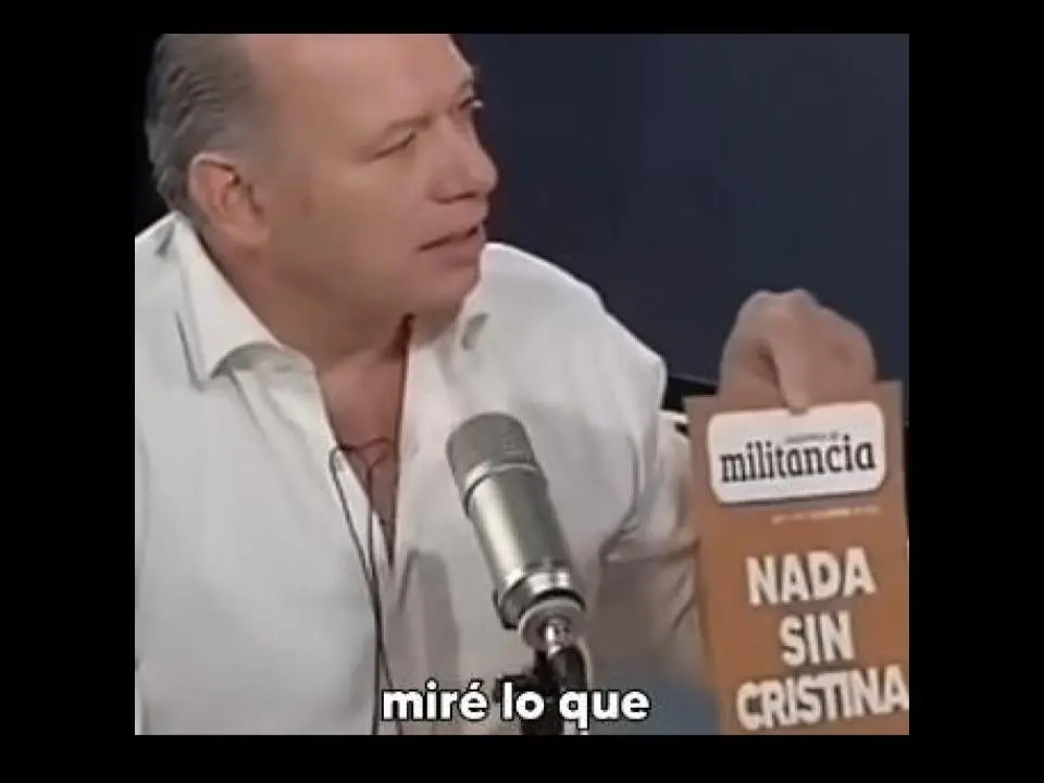Sergio Berni apoyó a Cristina Kirchner