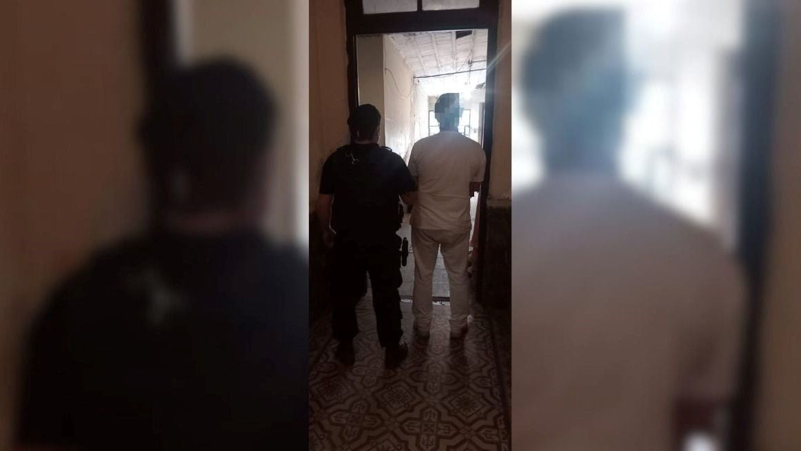 El imputado fue trasladado a sede policial. Foto: Gentileza