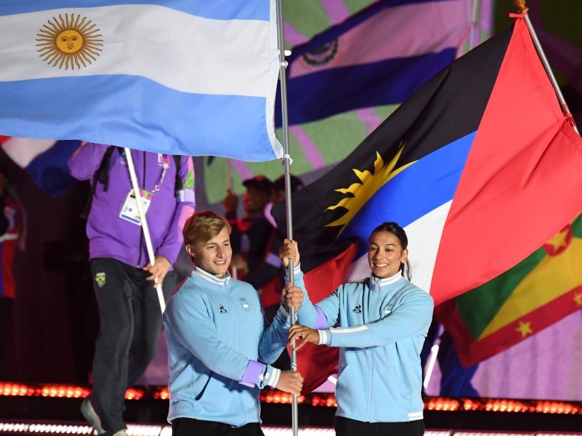 Ceremonia de ciere de los Juegos Panamericanos Jr. en Asunción.Foto:CAO
