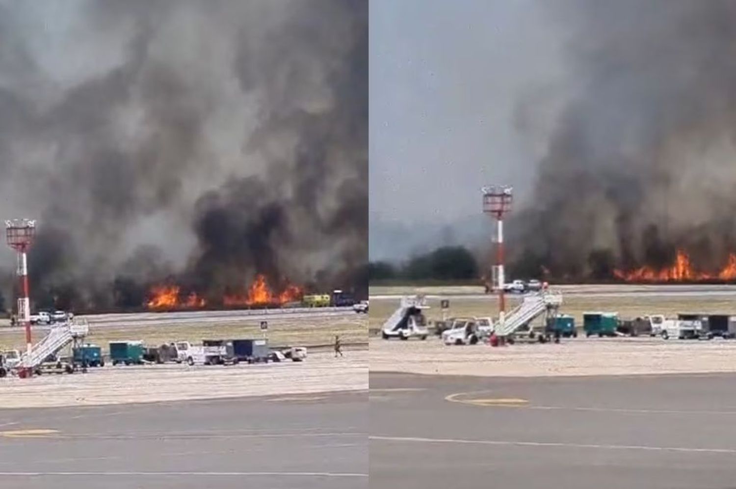 Hay seis dotaciones de bomberos trabajando en el lugar.