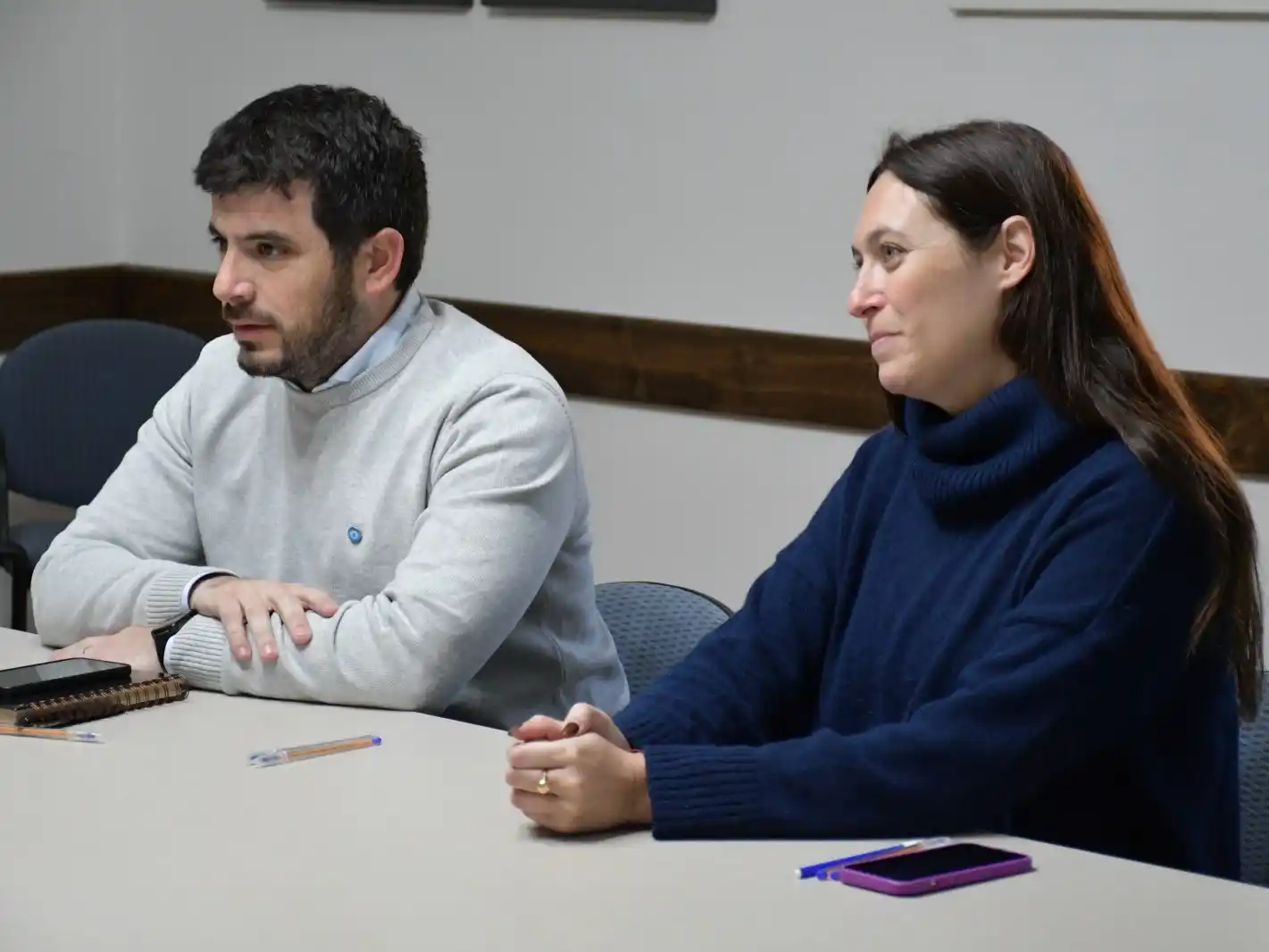 El intendente Leonel Chiarella y Camila Vicente