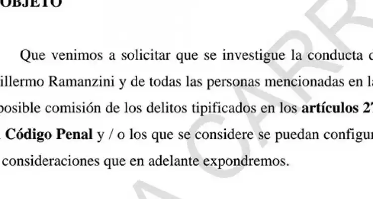 La denuncia penal de Elisa Carrió contra Massa y Ramanzini