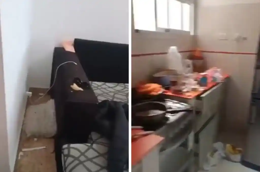 Inquilinos provocan destrozos y caos en un inmueble.