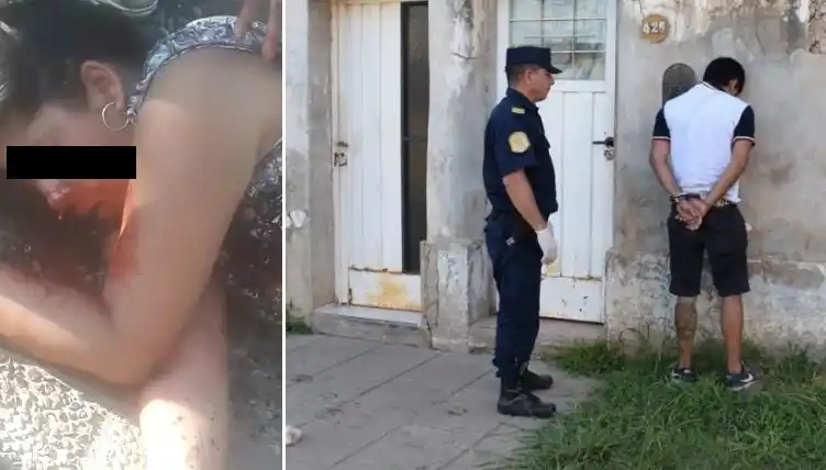 El agresor abandonó el lugar tras golpear a la mujer y dejarla tirada en el piso 
